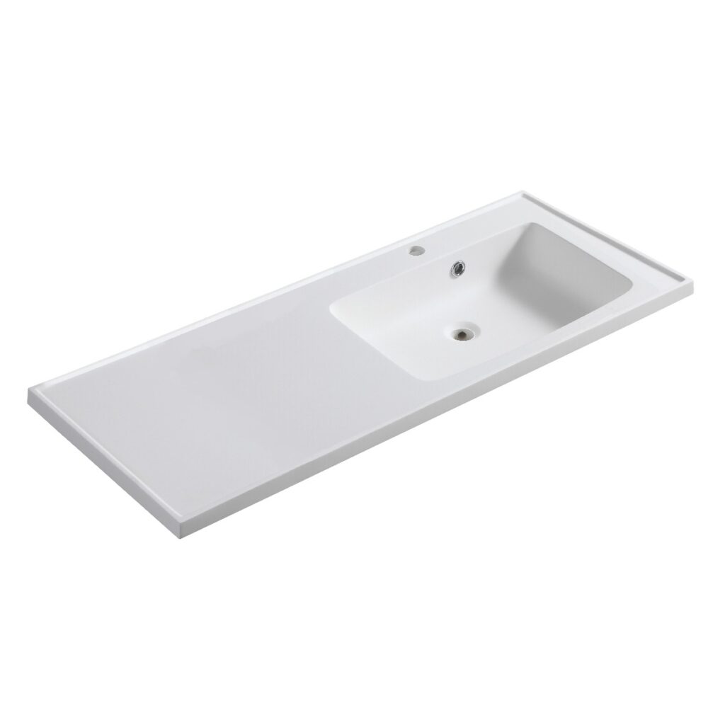Lavabo a consolle mobile bagno 80x45cm vasca a destra - Lc24
