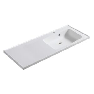Lavabo a consolle mobile bagno 80x45cm vasca a destra - Lc24