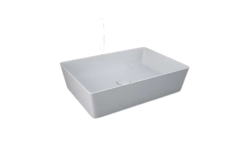 Lavabo d'appoggio rettangolare bianco opaco - Feeling