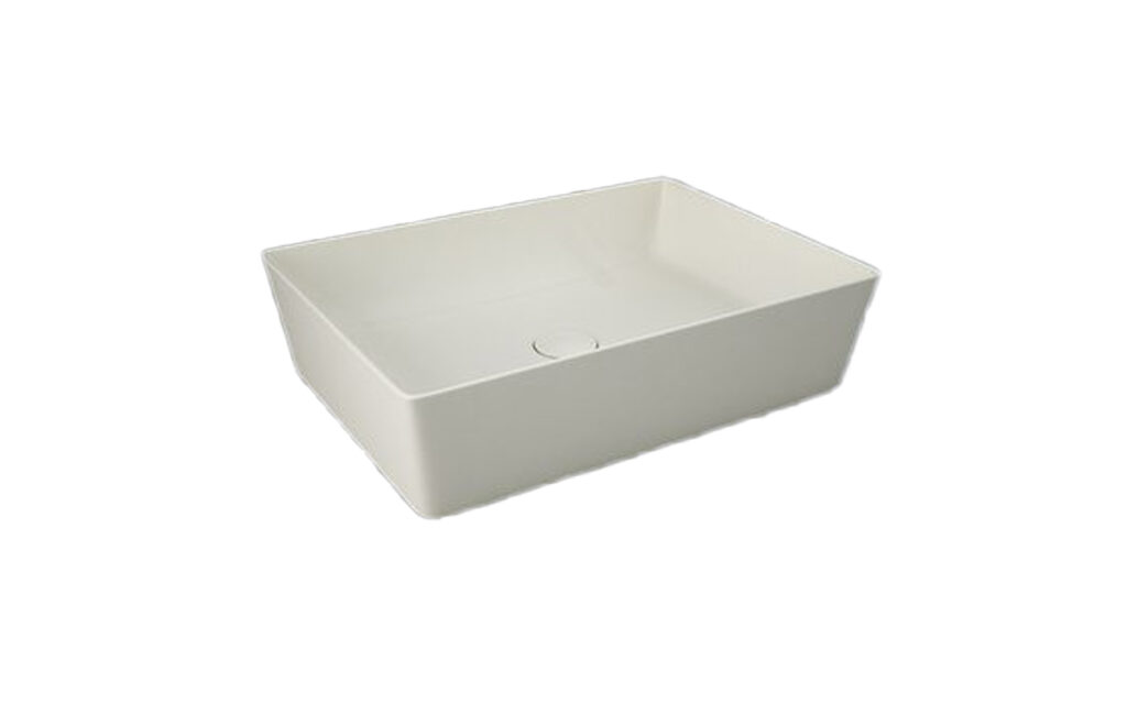 Lavabo d'appoggio rettangolare cappuccino opaco - Feeling