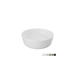 Lavabo d'appoggio tondo beige opaco - Feeling