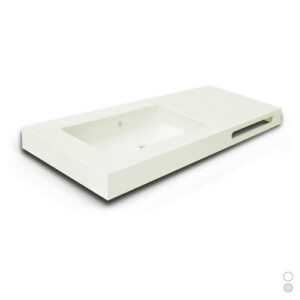 Lavabo in resina vasca destra 121x46x12cm bianco - Sharp